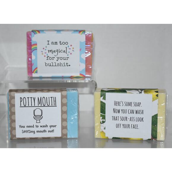 Snarky Soap Lot * Hand-Poured Goats Milk Soap * 3 Bars - Picture 2 of 3